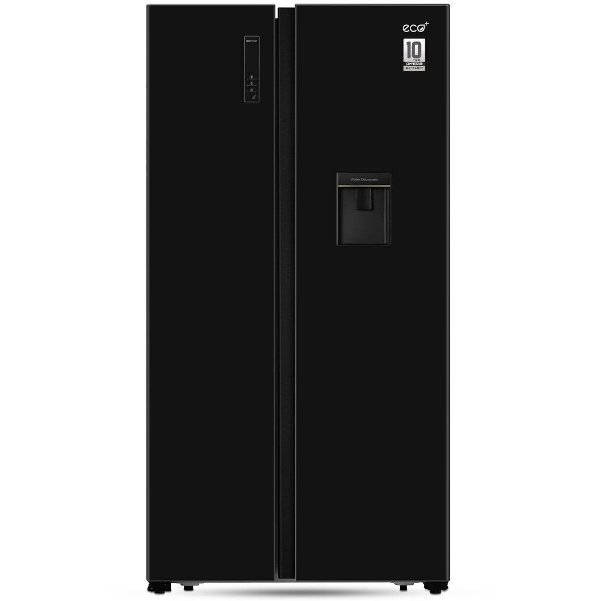Glass door side clearance by side refrigerator