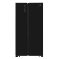 eco+ 566 Liter Side by Side Glass Door Black Refrigerator