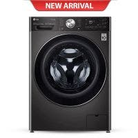 LG 13 kg front loading washing machine black