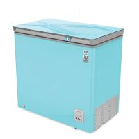 ECO+ 142 LITER GLASS DOOR FREEZER SKY BLUE