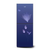 eco+ 225 Liter Frameless Glass Door Purple Azalea Fridge With Base