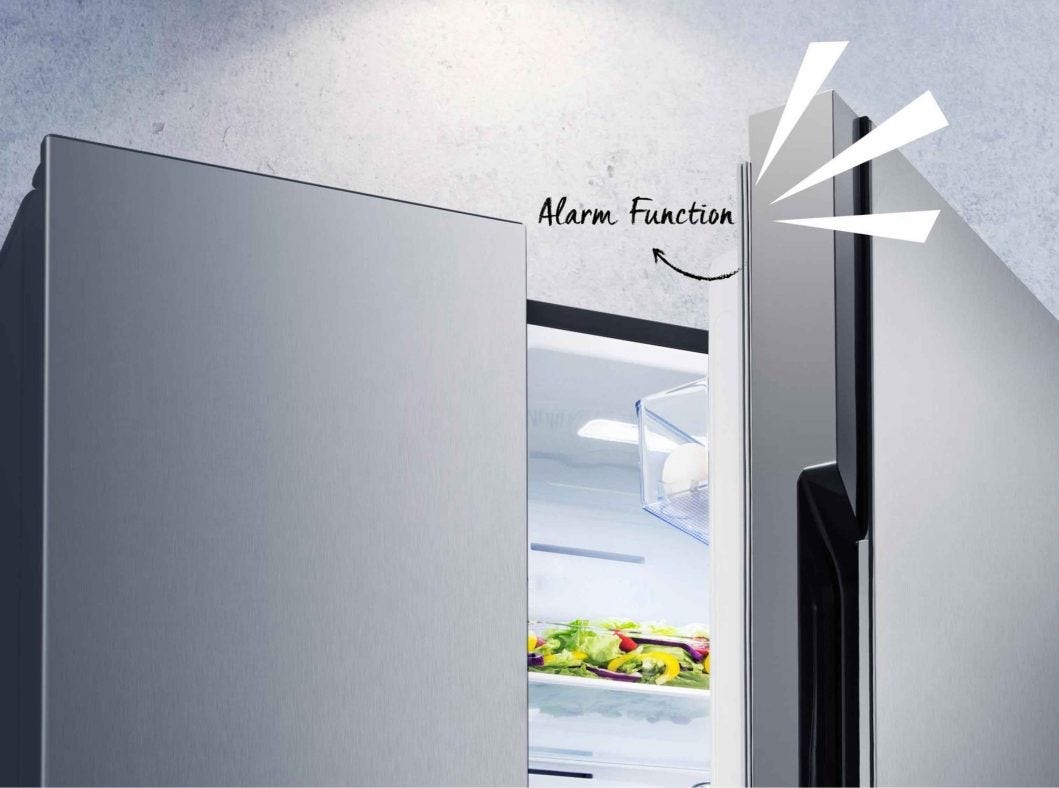 Eco+ 566 Liter Side by Side VCM Fridge Alarm Function