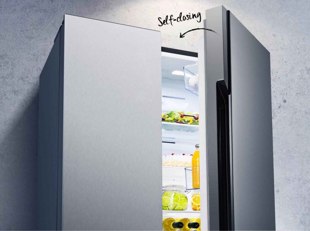 Eco+ 566 Liter Side by Side VCM Fridge Self Closing System