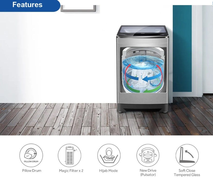 Haier Top Load Washing Machine Features